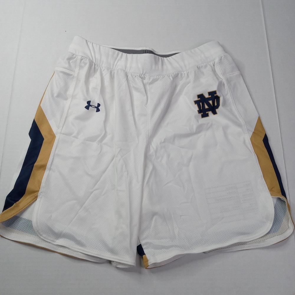 Notre Dame Fighting Irish Under Armour Lacrosse Shorts Women's Size L White NWOT